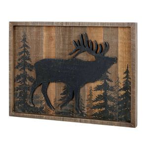 Deer Cabin Wall Decor, 3d Elk Rustic Wood Forest Mountain Woodland Wildlife😛